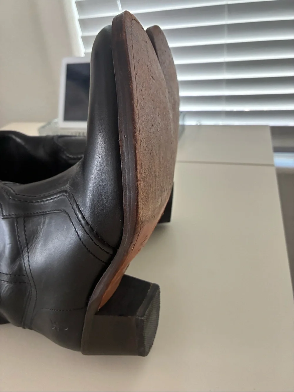 Vintage Women’s FRYE Classic Tall Black Leather Boots - Style: Jane 14L (Size 9)